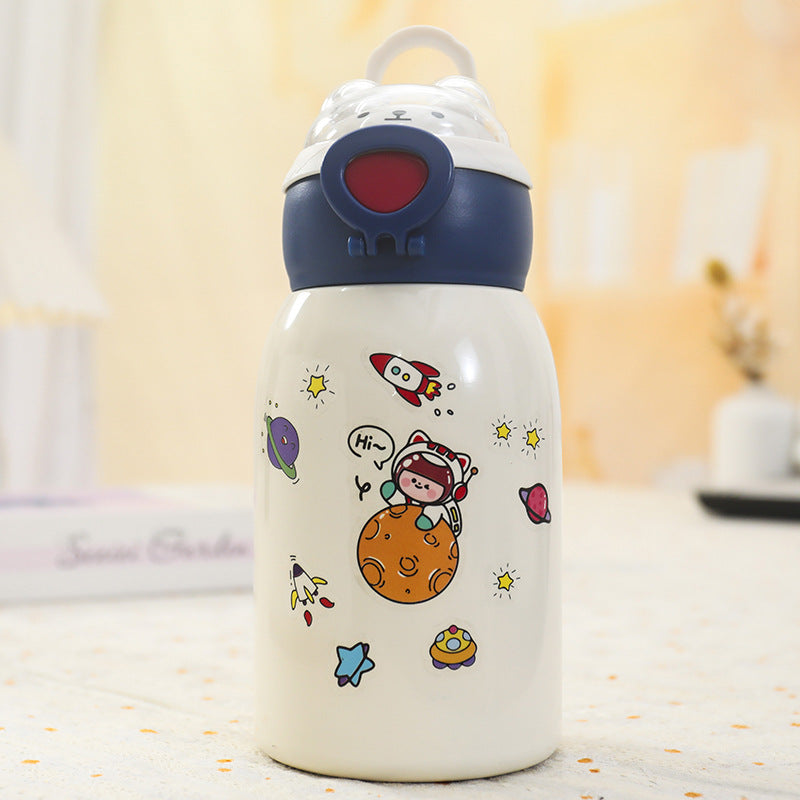 Women's insulated drinking bottle with cute animal design and practical flip lid Kalsten