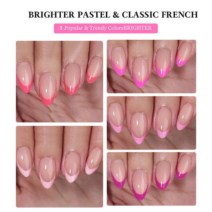 Acrylic nail set with versatile French designs Kalsten