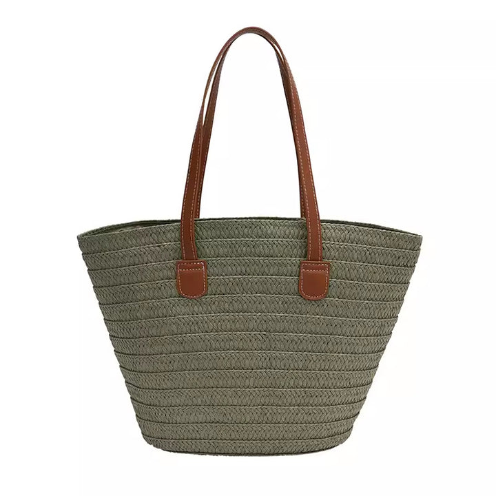 Stylish basket bag with leather handles Kalsten