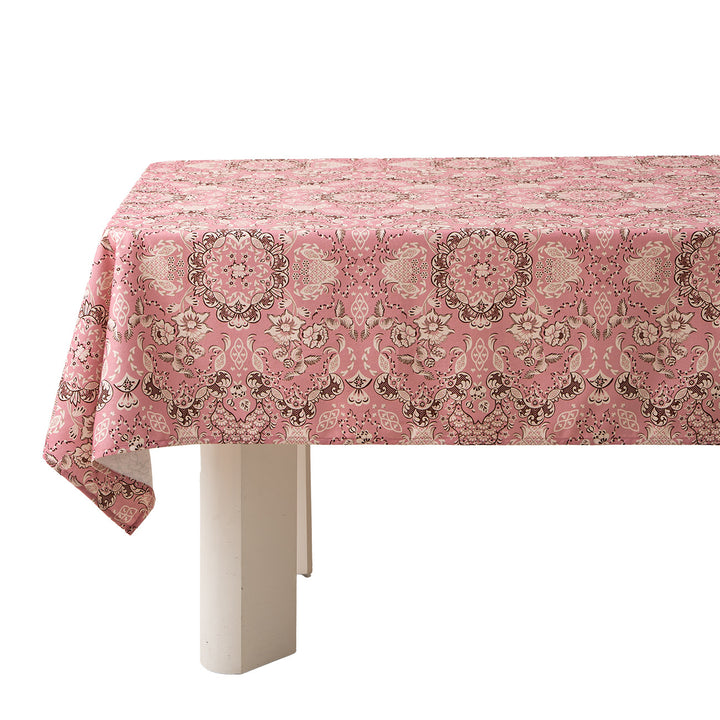 Rectangular tablecloth in country house style made of cotton blend fabric with floral all-over print Kalsten