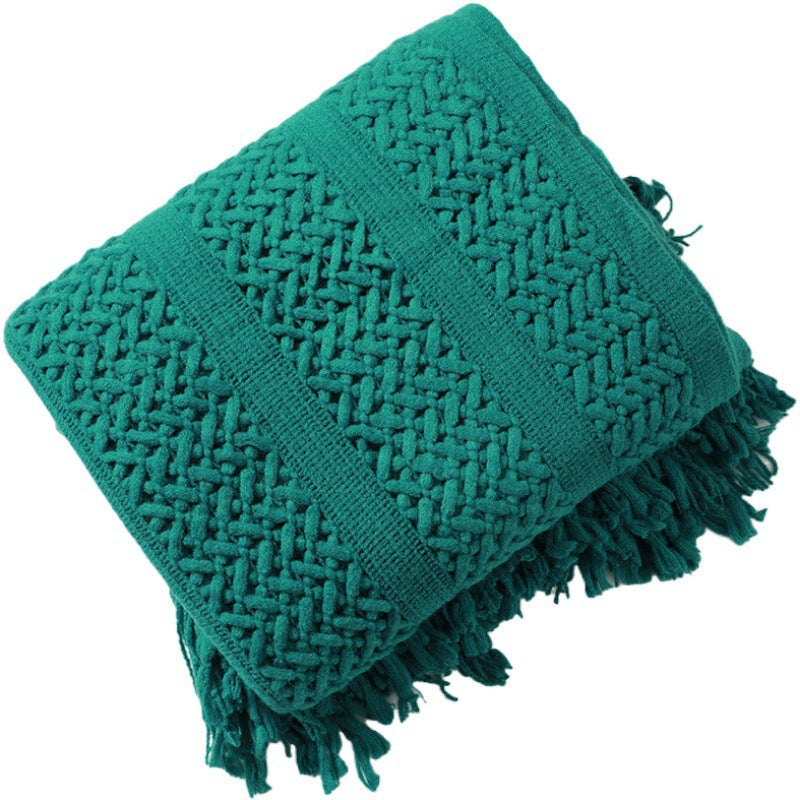 Premium Handcrafted Fringe Throw Blanket Kalsten