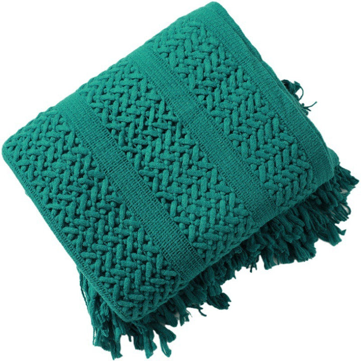 Premium Handcrafted Fringe Throw Blanket Kalsten