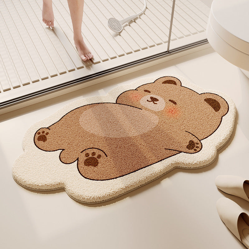 Playful Animal-Themed Bath Mat