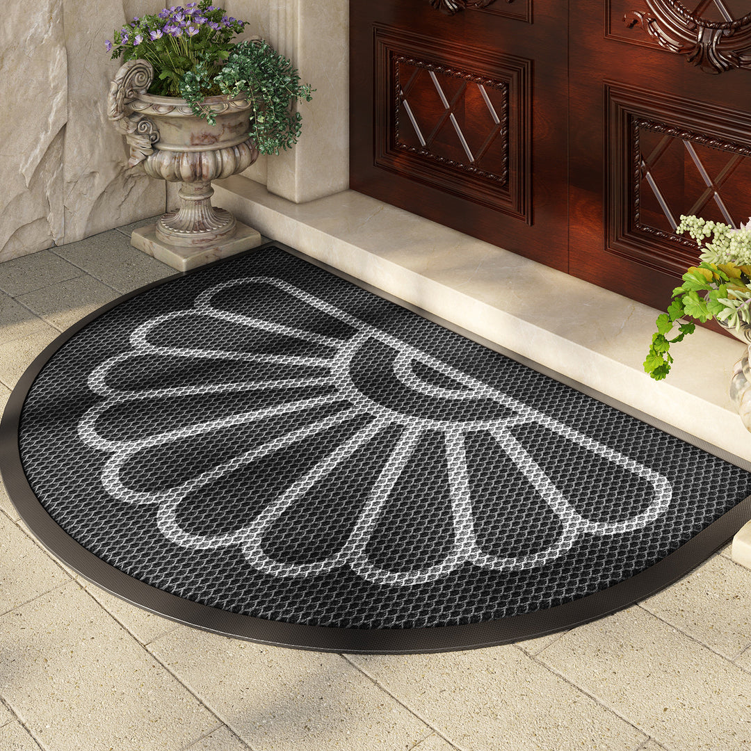Decorative Half-Moon Door Mat