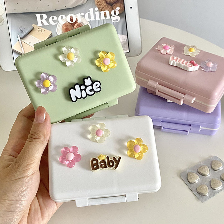 Practical storage box with colorful flower appliqués Kalsten
