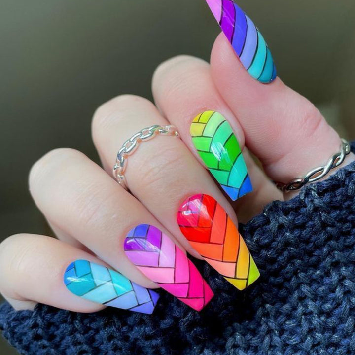 Colorful Braided Nail Art Set Kalsten