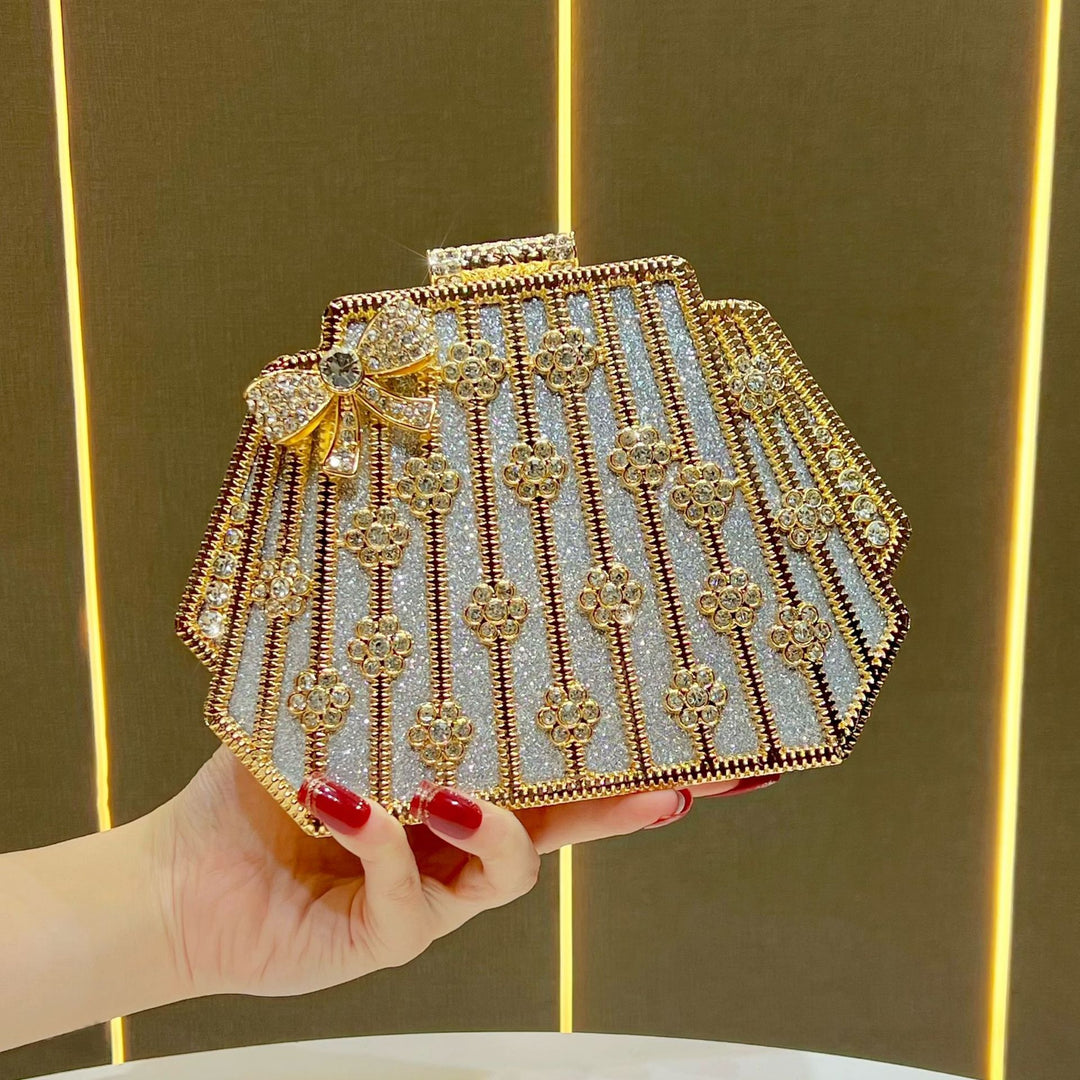Glamorous Rhinestone-Embellished Evening Clutch