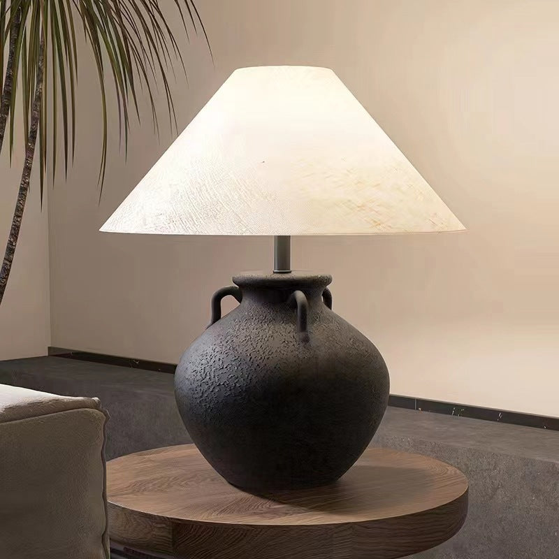 Decorative Table Lamp with Unique Ceramic Base