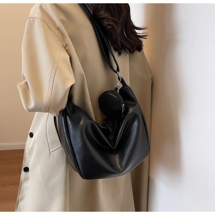 WoChic Leather Hobo Handbag