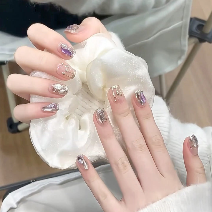 Natural Almond-Shaped Press-On Nails Kalsten
