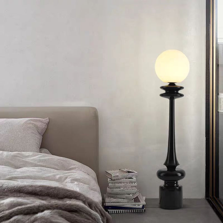 Modern Elegant Floor Lamp with Artistic Globe Shade