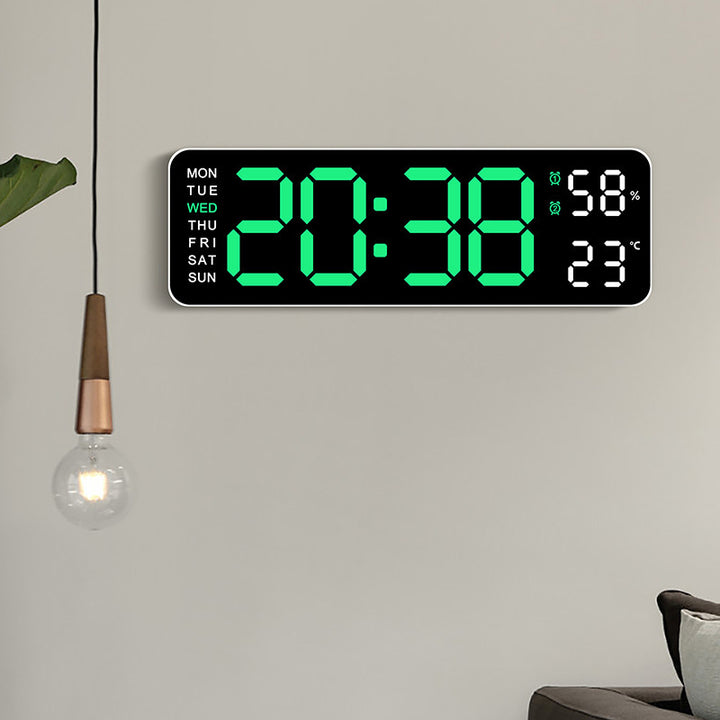 Digital wall clock with temperature and humidity display Kalsten