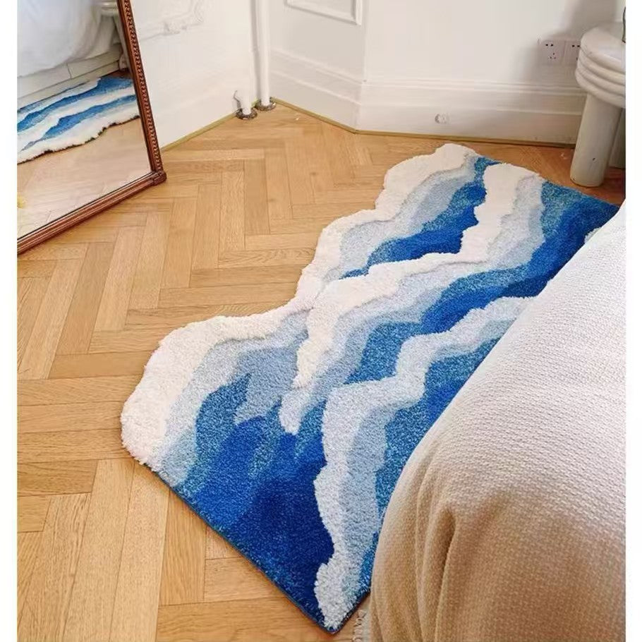 Wave Pattern Plush Area Rug