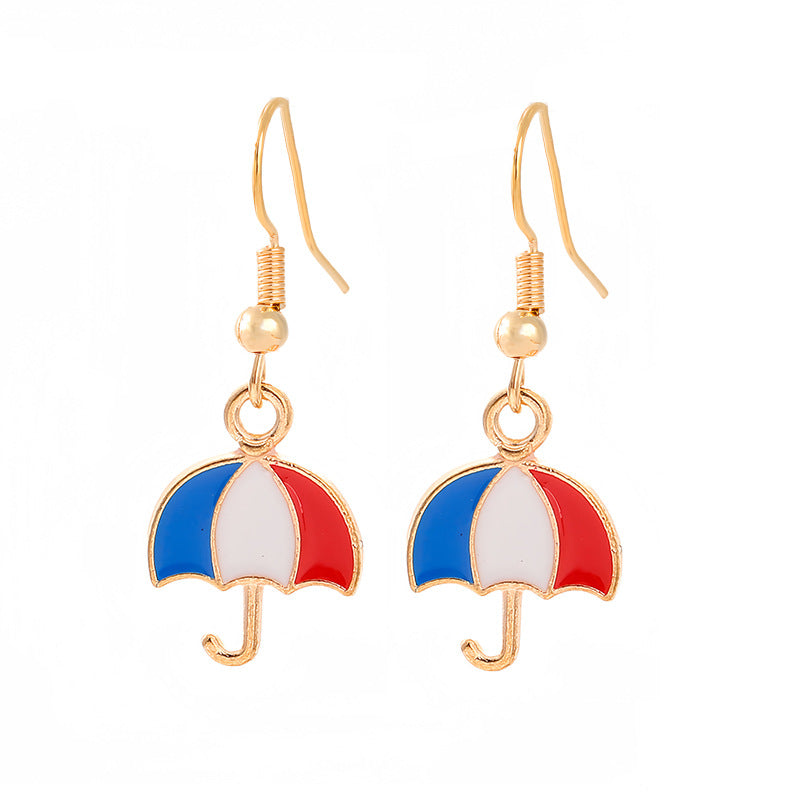 Women's nan patriotic horseshoe enamel dangle earrings with star-accented design and fishhook findings Kalsten