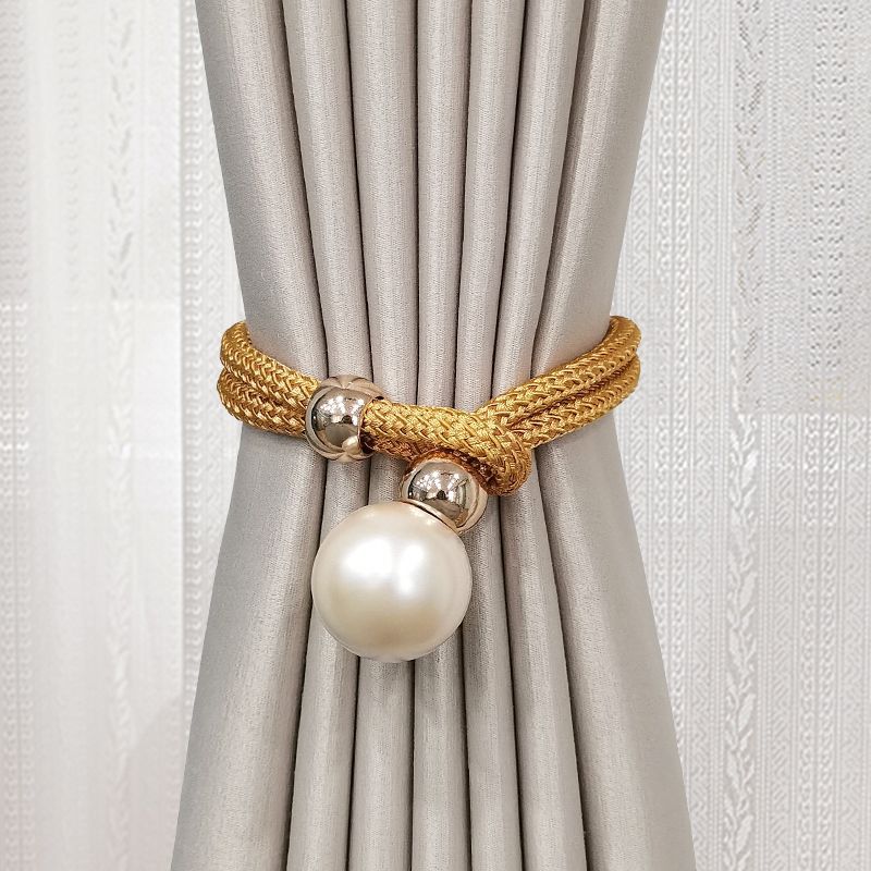Elegant curtain tieback with decorative pearl Kalsten