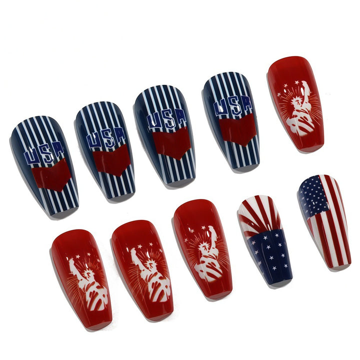 Artificial nails with patriotic design Kalsten