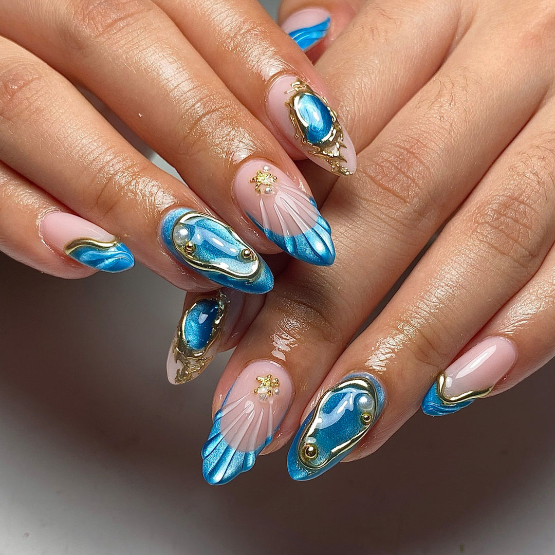 Artistic Textured Press-On Nail Art Set