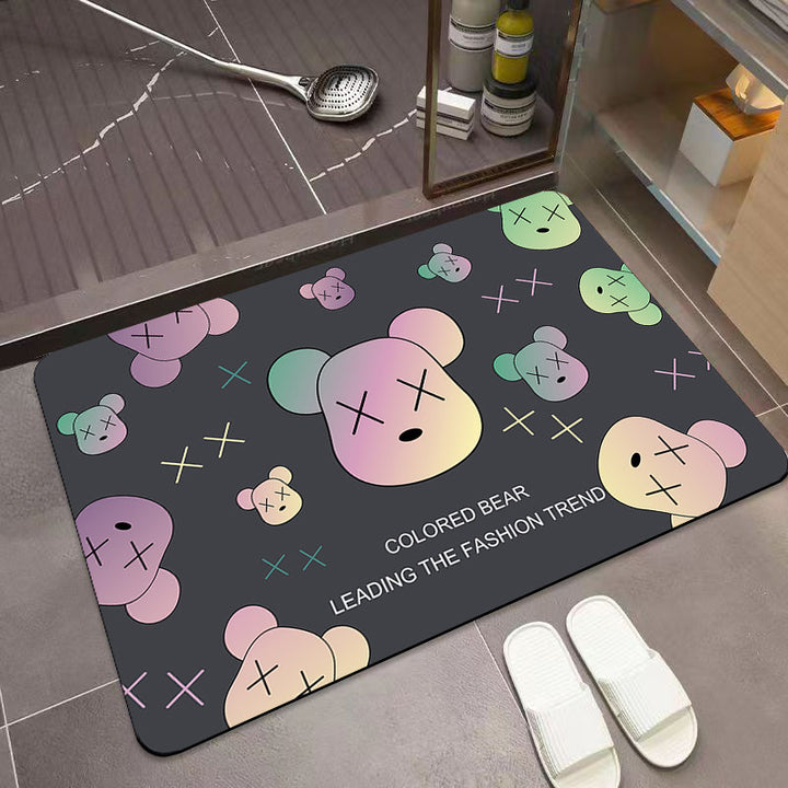 Elegant Marble-Inspired Bath Mat
