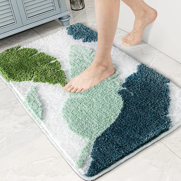 Leaf Print Bath Mat Kalsten