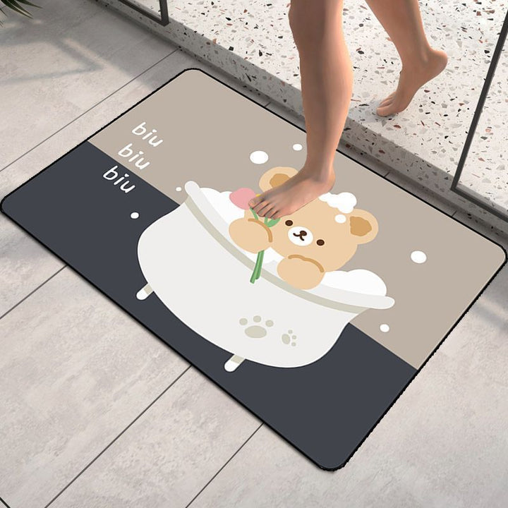 Cartoon Dog-Themed Bath Mat Kalsten