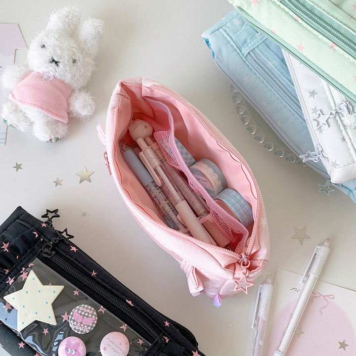 Star Pattern Pencil Pouch