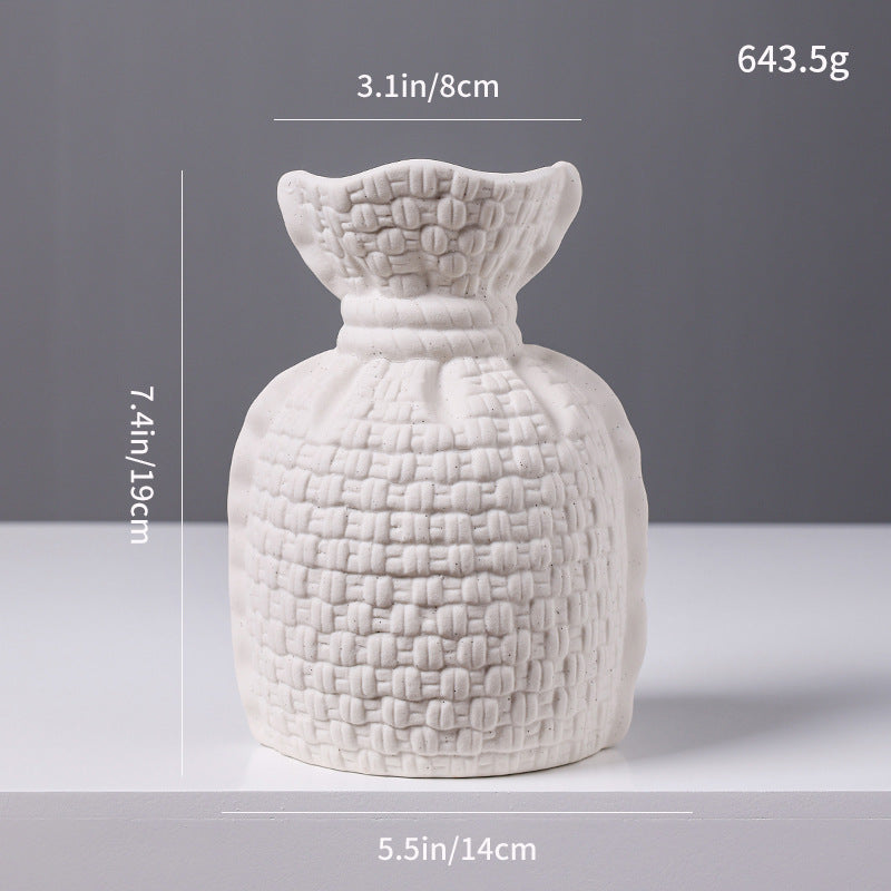 Woven Texture Ceramic Vase Kalsten