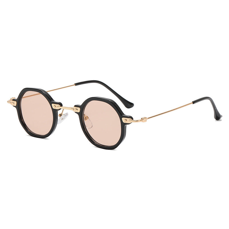Women's designer sunglasses with hexagonal frame and luxurious metal accents Kalsten