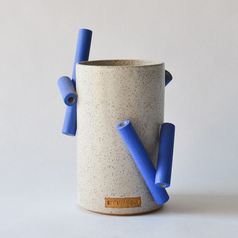 Sculptural Ceramic Vase with Unique Accent