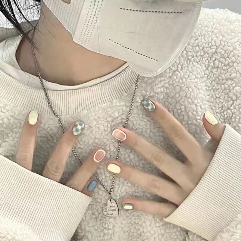 Artistic Color Block Press-On Nails