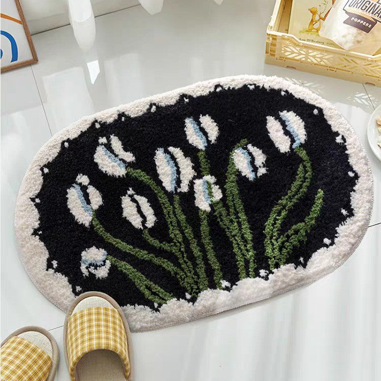 Floral Patterned Bath Mat Kalsten