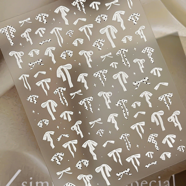 Decorative Bow Nail Art Sticker Sheet