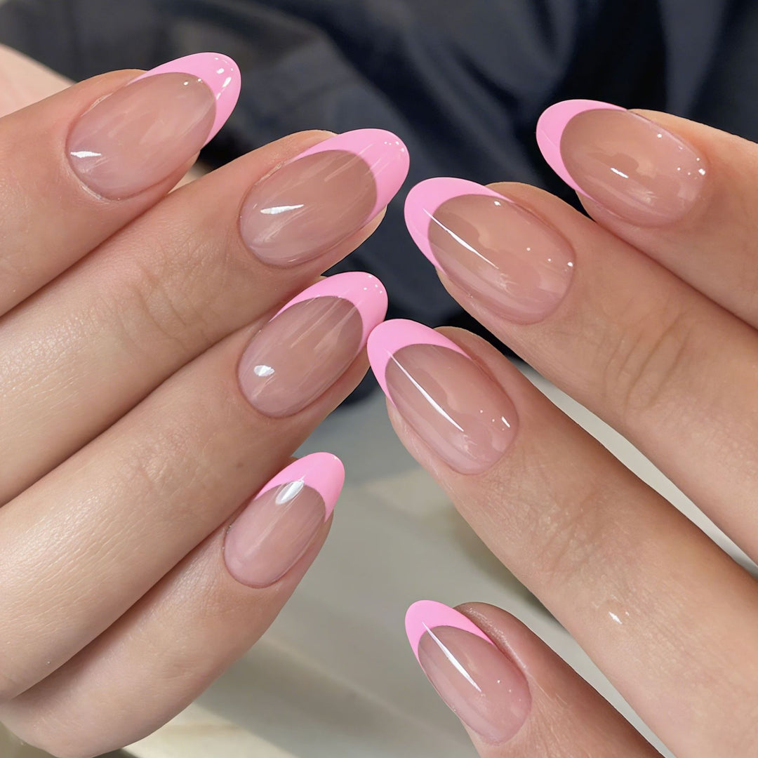 Elegant French Manicure Artificial Nails Kalsten