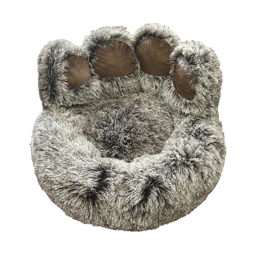 Plush Paw-Shaped Dog Bed