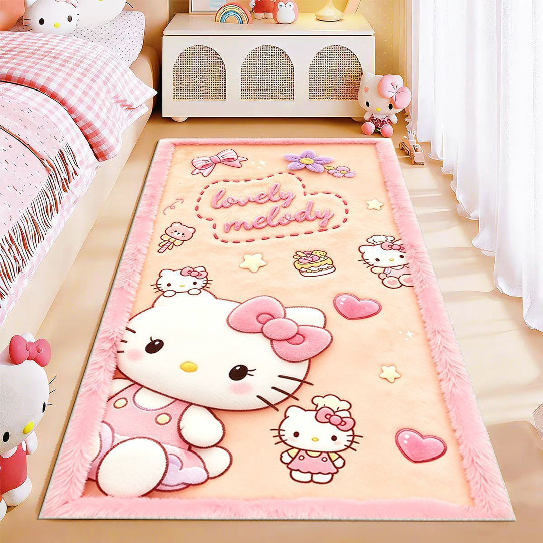 Cute Cartoon-Themed Plush Area Rug