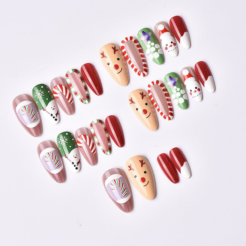 Artificial nail set with festive Christmas motifs Kalsten 1787561505