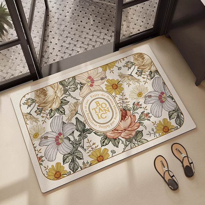 Floral Embroidered Bath Mat Kalsten