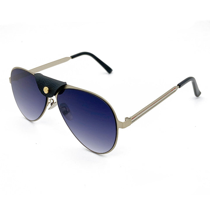 Retro Pilot Sunglasses with Blue Tinted Lenses Kalsten
