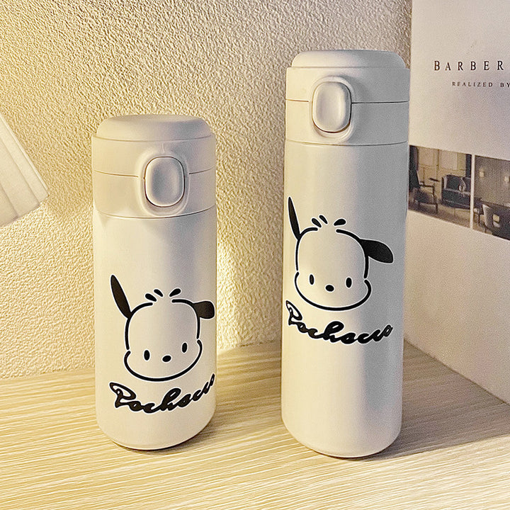 Women's Insulated Drinking Bottle with Secure Screw Cap and Elegant Flower Design Kalsten