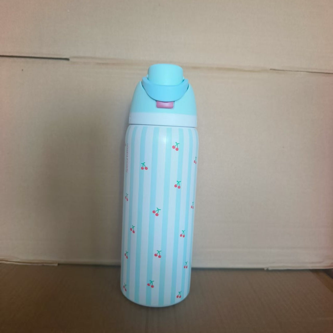 Insulated Stainless Steel Vacuum Water Bottle With One-Touch Flip Lid And Leakproof Safety Lock
