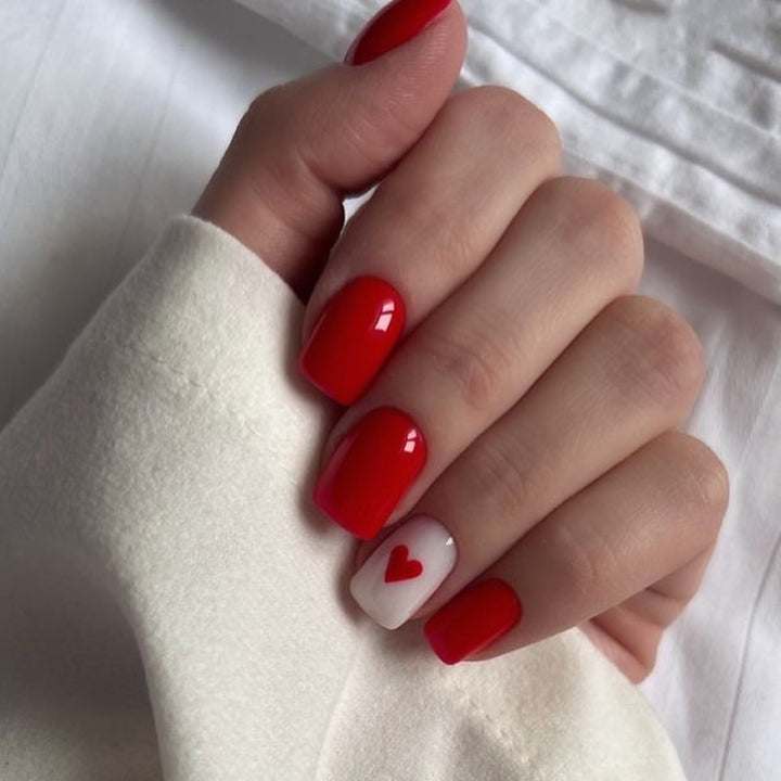 Artistic Nail Design with Heart Design Kalsten