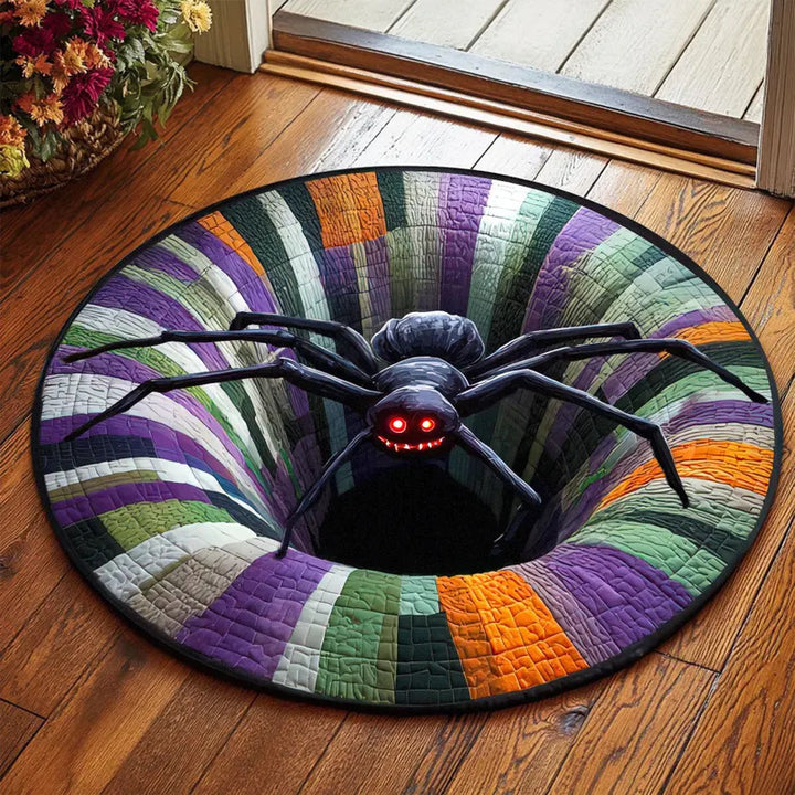 Decorative Christmas-Themed Round Area Rug for Home