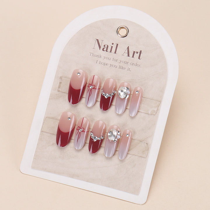 Glossy Decorative Press-On Nails Set Kalsten