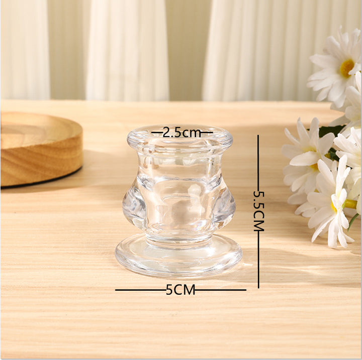 Compact Clear Round Acrylic Soap Dish with Raised Feet