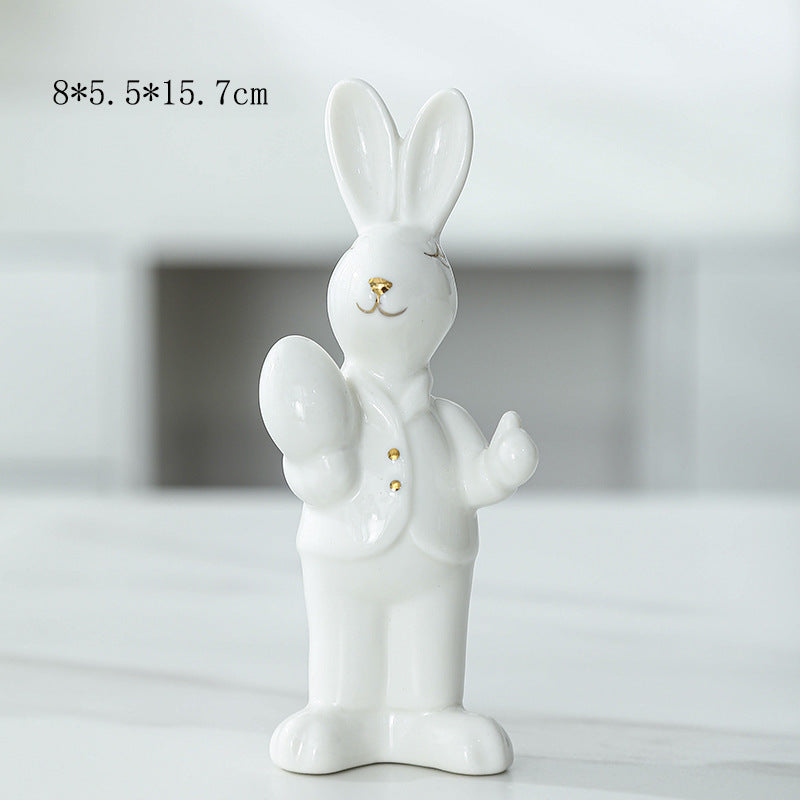 Ceramic Bunny Figurine Kalsten