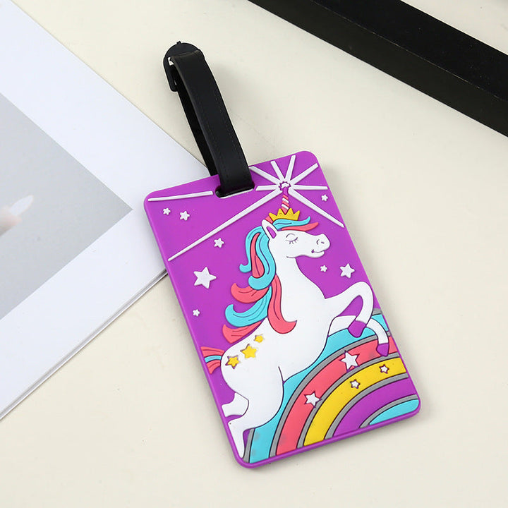 silicone travel luggage tag world map airplane design with adjustable strap Kalsten