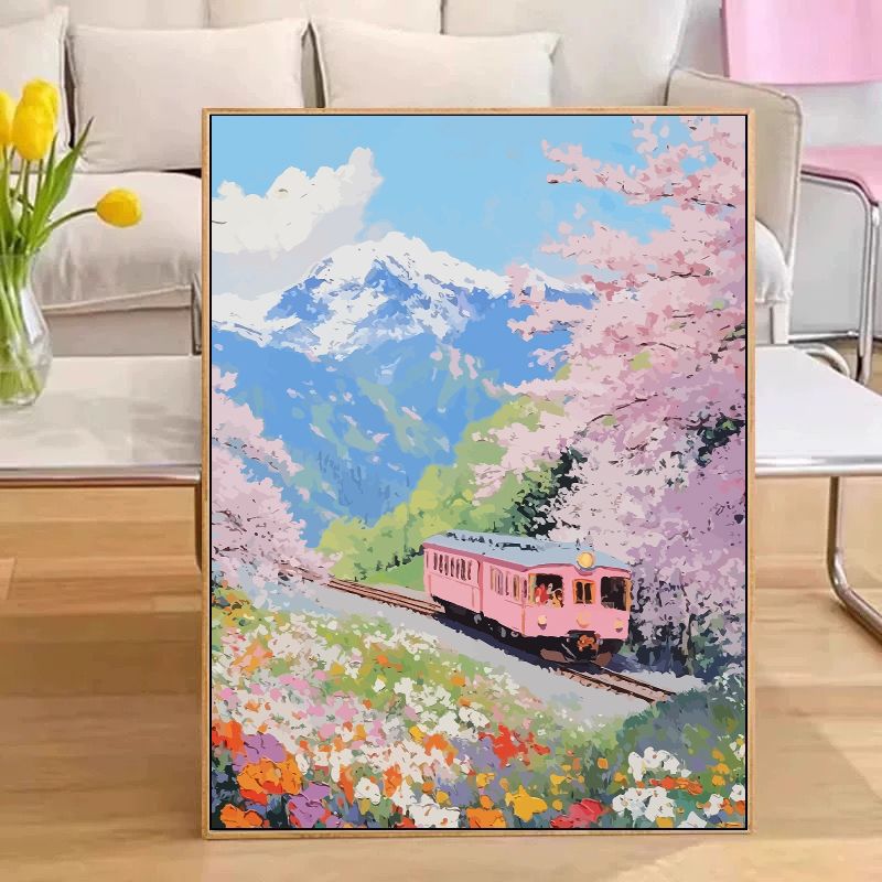 Scenic Train Landscape Wall Art Kalsten