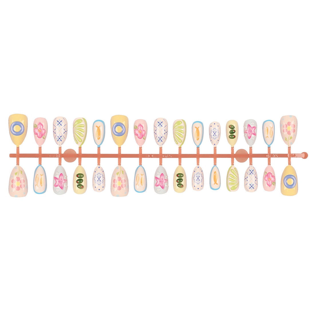 Artistic Decorative Press-On Nail Set