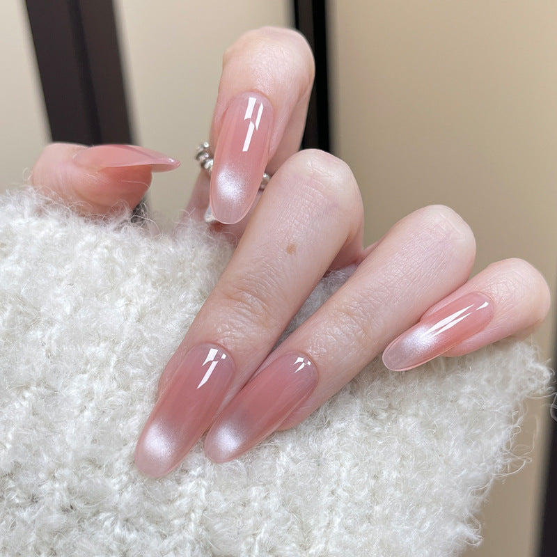 Stylish Press-On Nail Set with Elegant Glitter Accents Kalsten