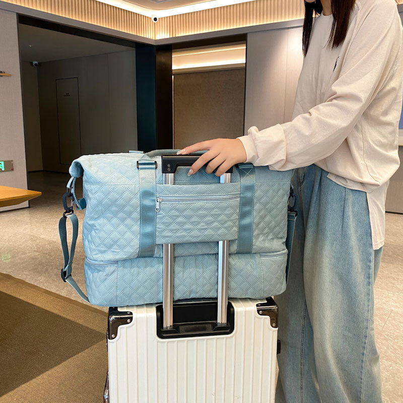 Quilted Multi-Pocket Travel Duffel