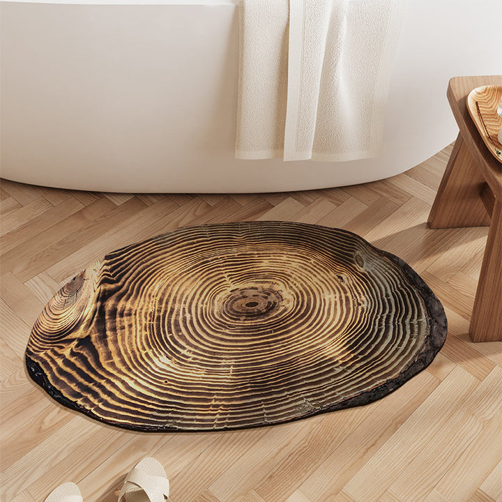 Absorbent Quick-Dry Bamboo-Style Cloud-Shaped Bath Mat